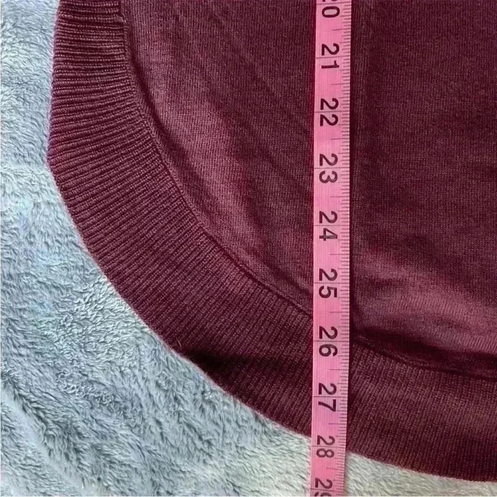 Caslon Turtleneck Tunic Sweater in Burgandy Royals Size Small NWT